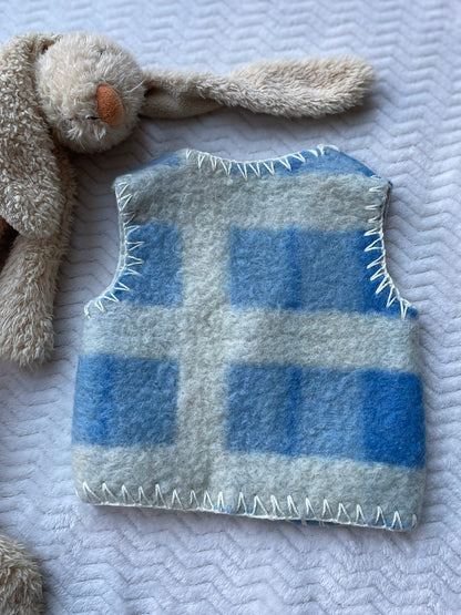 Gilet Blauw - Wit